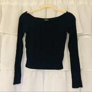 Express off the shoulder long sleeve